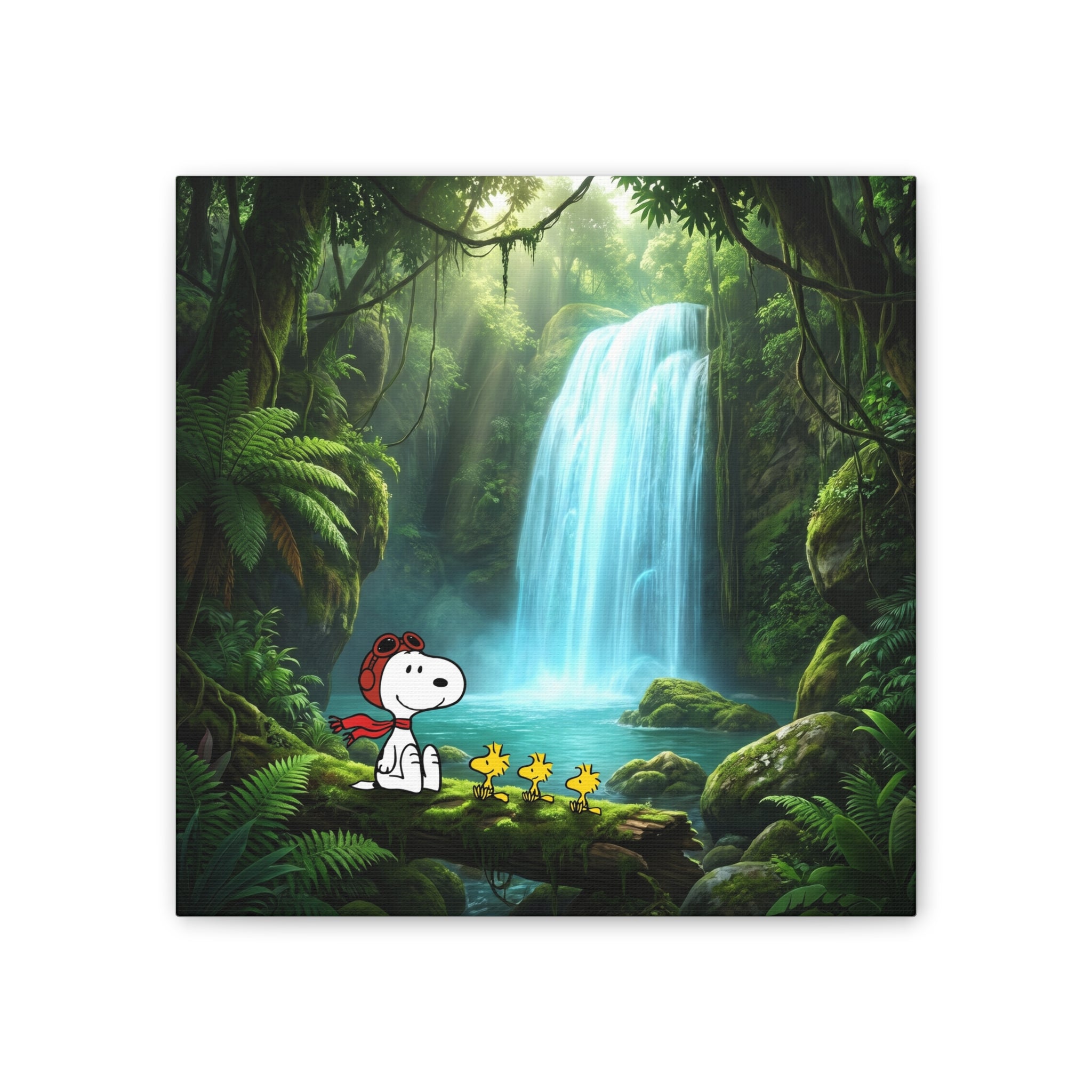 Snoopy Waterfall Canvas
