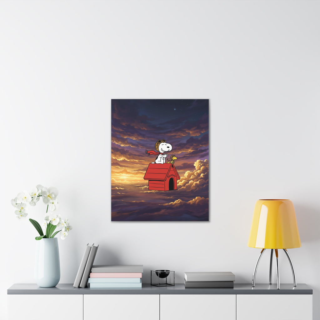 Flying Ace Snoopy Canvas