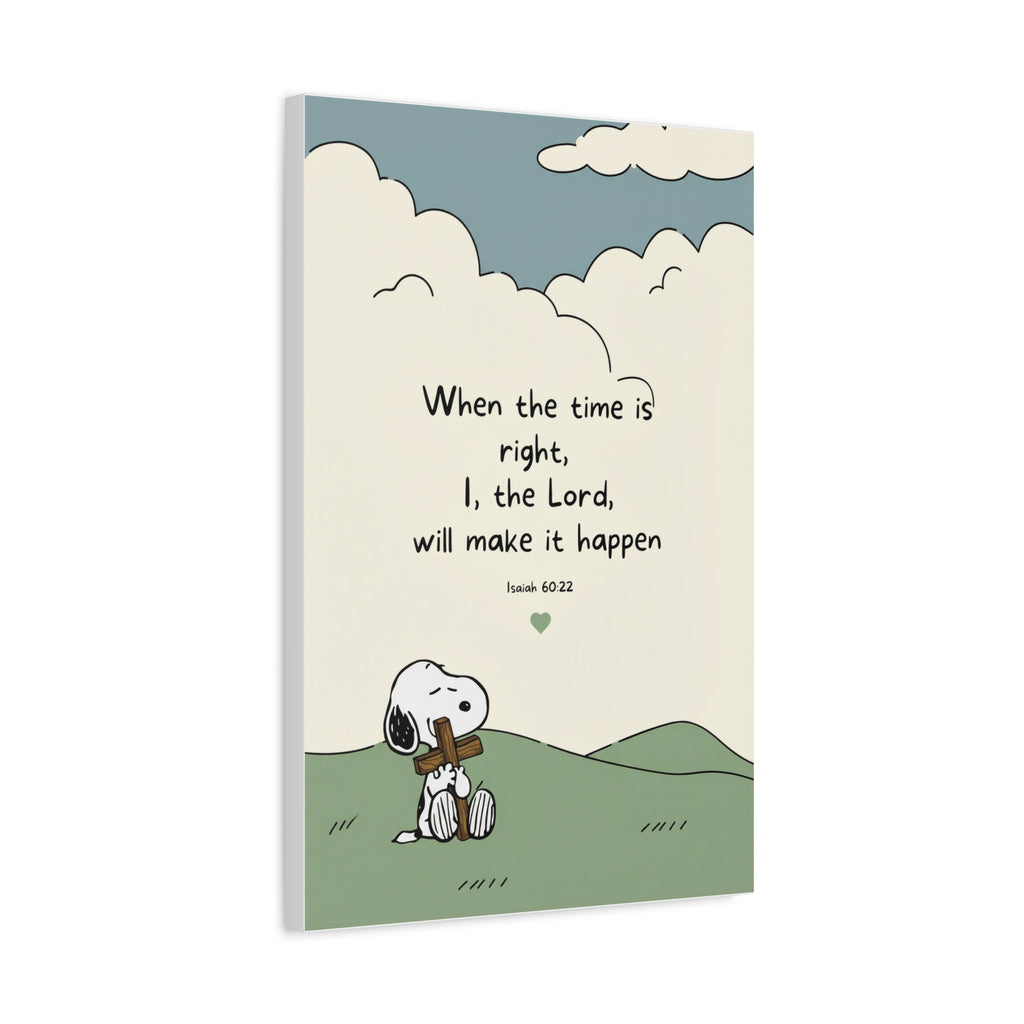 Isaiah 60:22 Snoopy Canvas