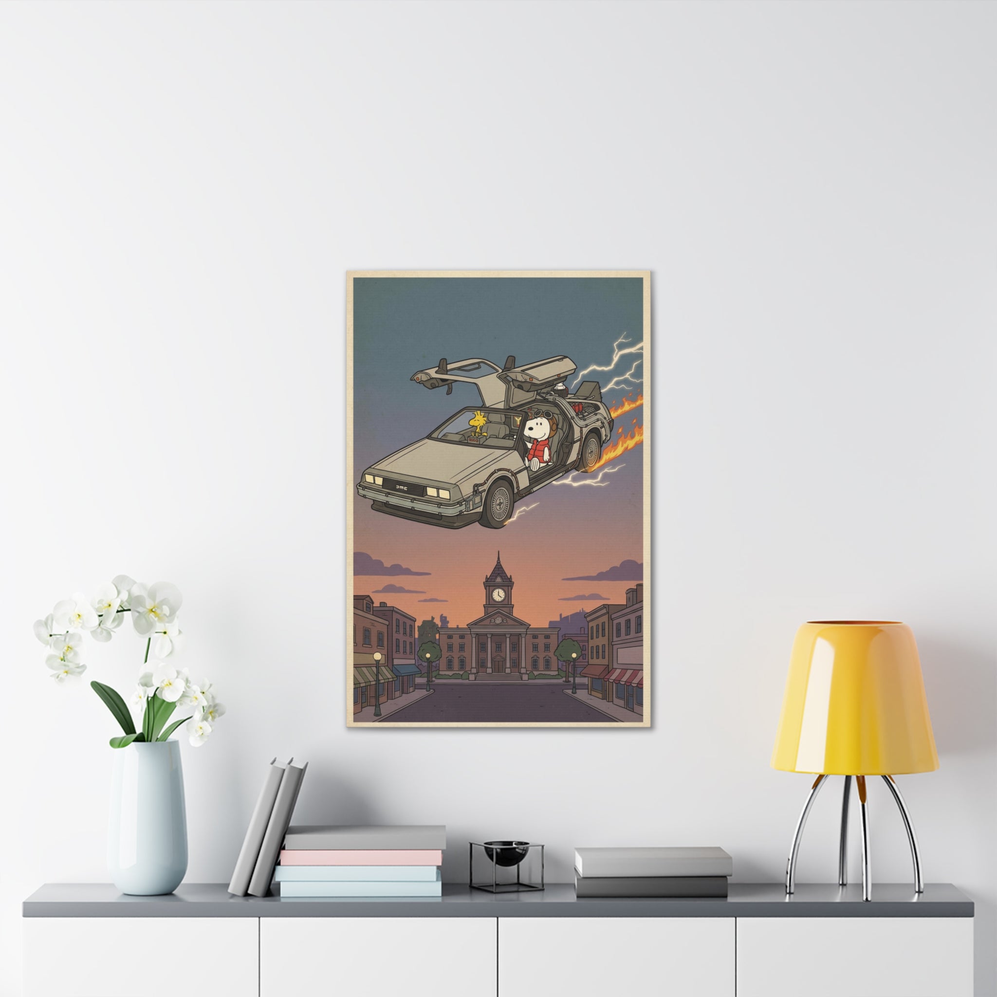 Time Traveling Dog Canvas