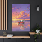 Snoopy Surf Sunset Canvas