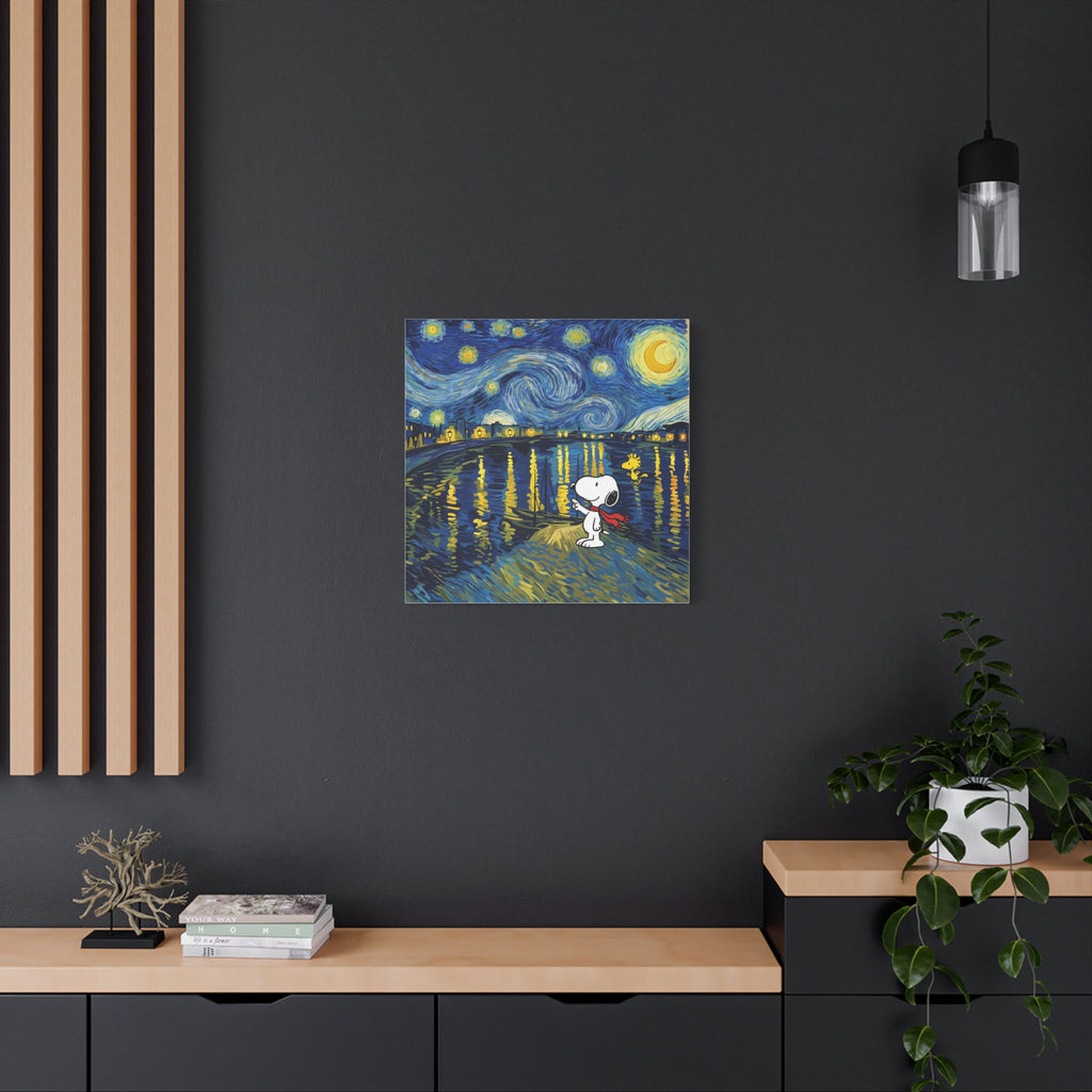 Starry Night Snoopy Canvas