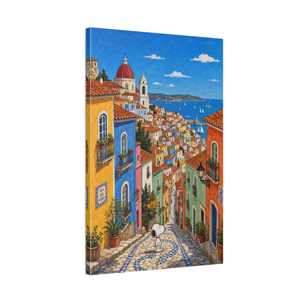 Snoopy Coastal Village Canvas
