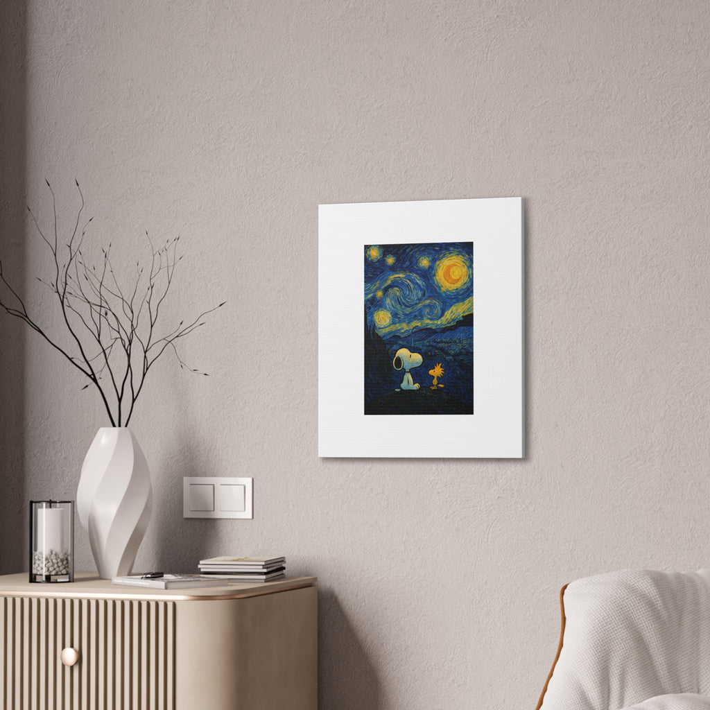Snoopy Paris Autumn Canvas