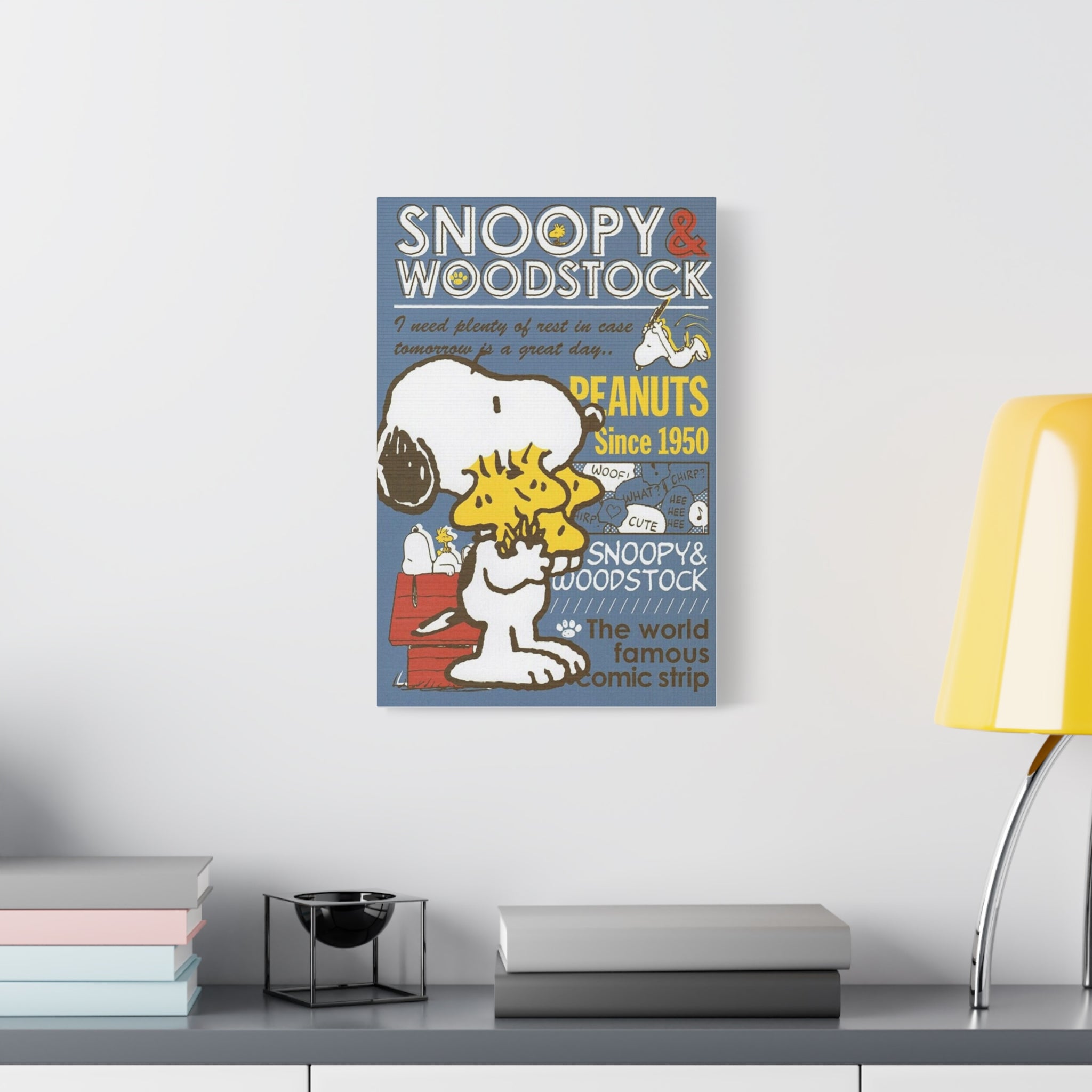 Snoopy Woodstock Poster Canvas