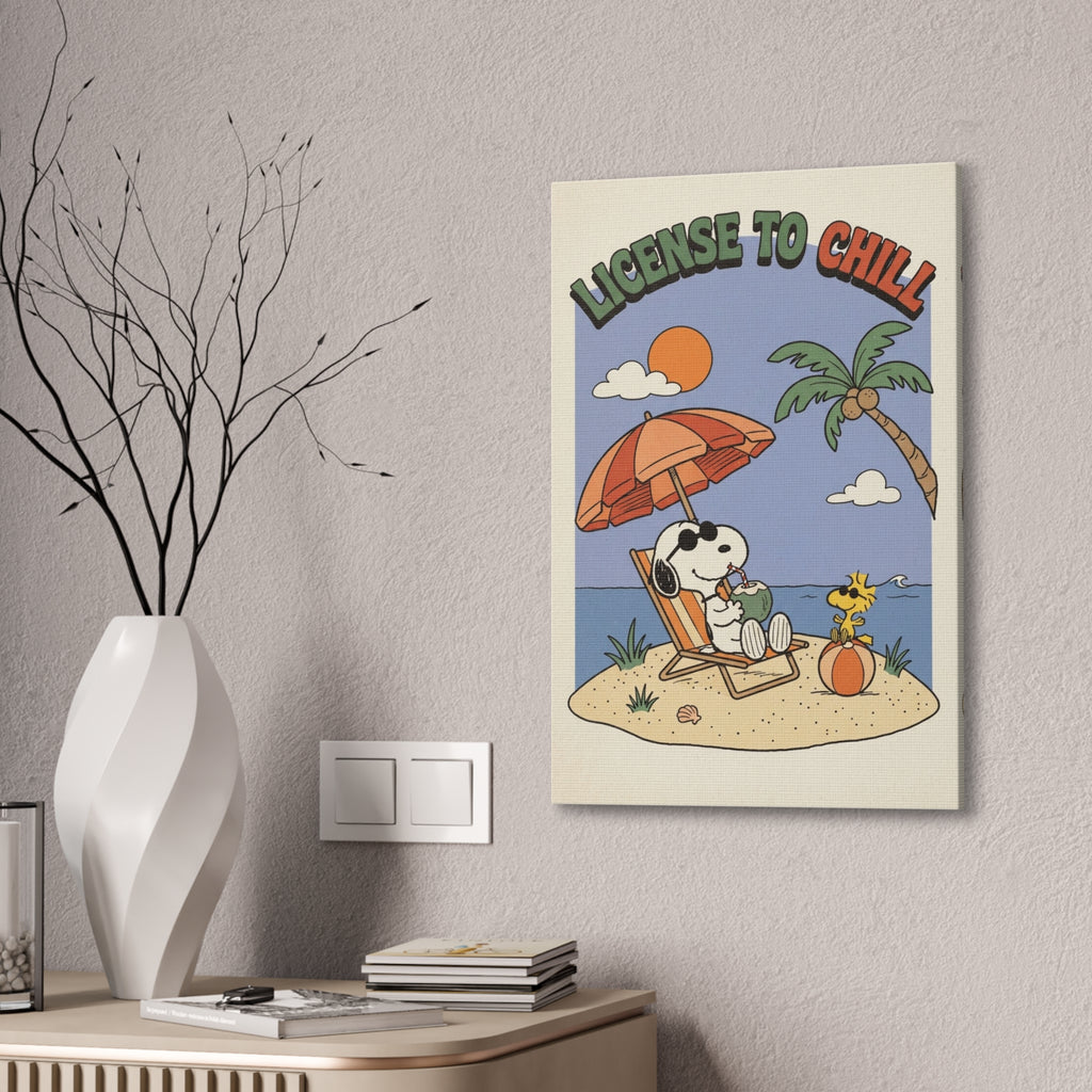 Snoopy License To Chill Canvas