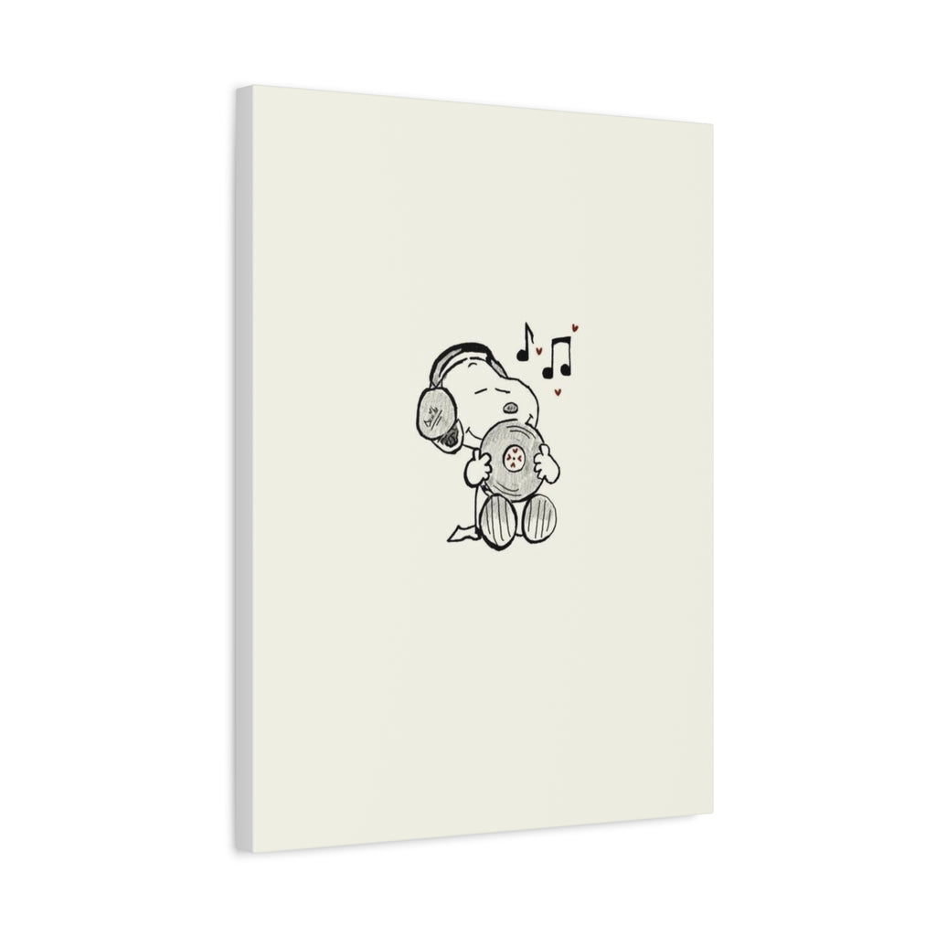 Sleeping Dog Headphones Canvas