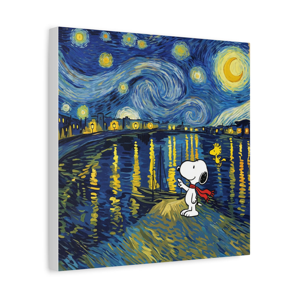 Starry Night Snoopy Canvas