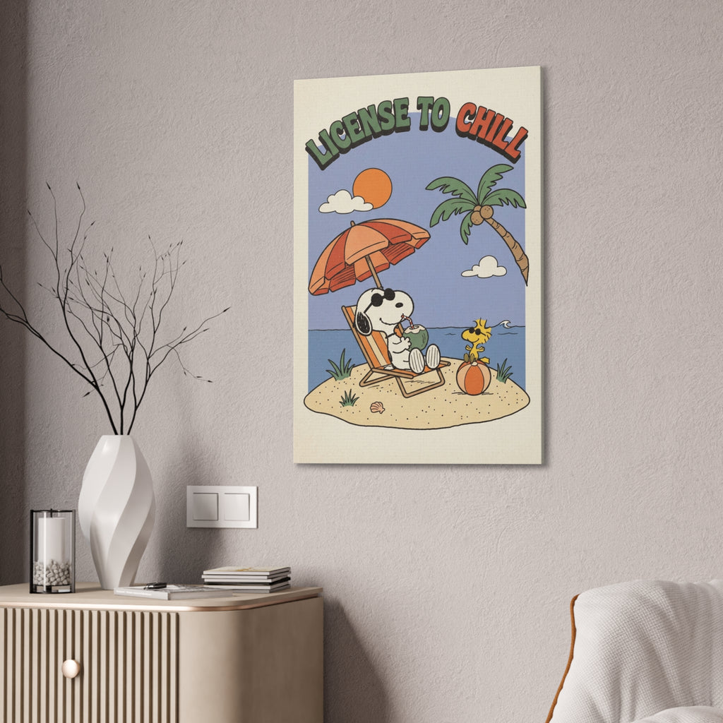 Snoopy License To Chill Canvas