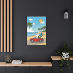 Snoopy Surfboard Beach Drive Canvas