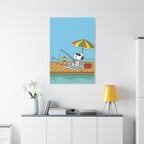 Fishing By Pier Canvas