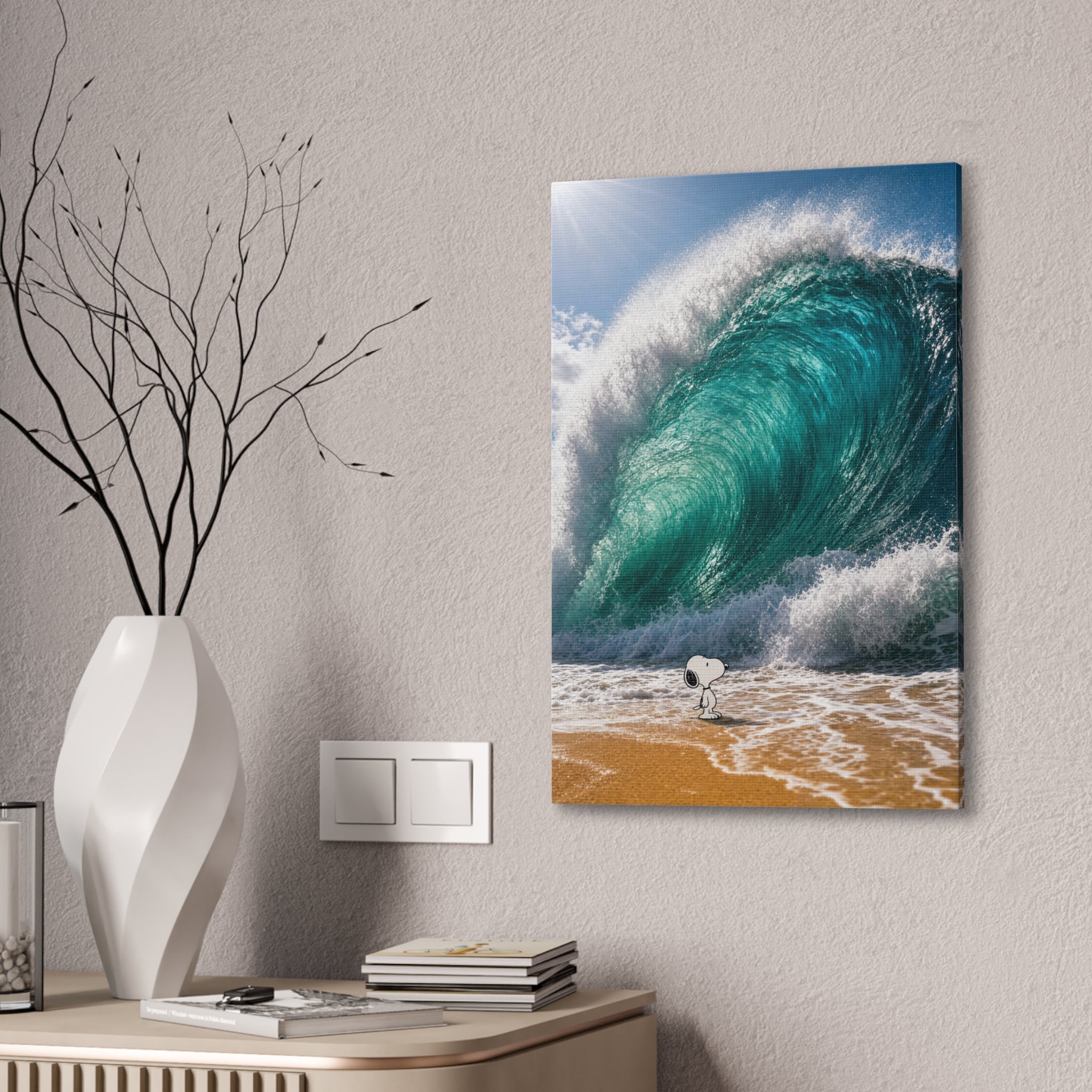 Snoopy Shore Wave Canvas
