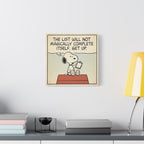 Snoopy Checklist Canvas