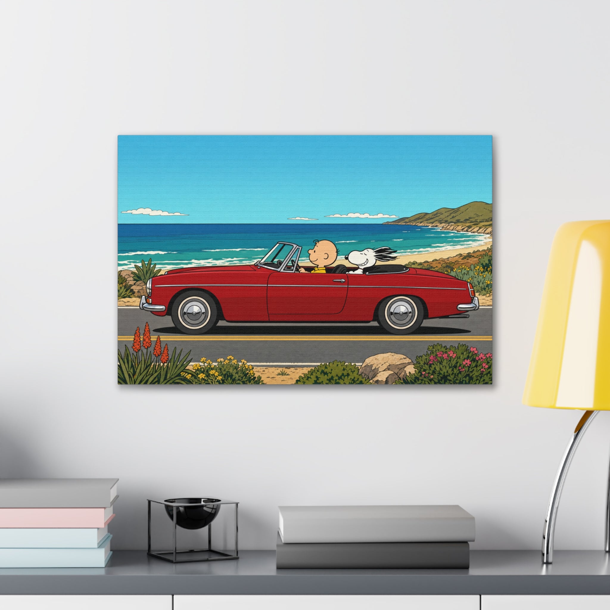 Snoopy Red Convertible Canvas