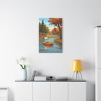 Snoopy Rowboat Autumn Canvas