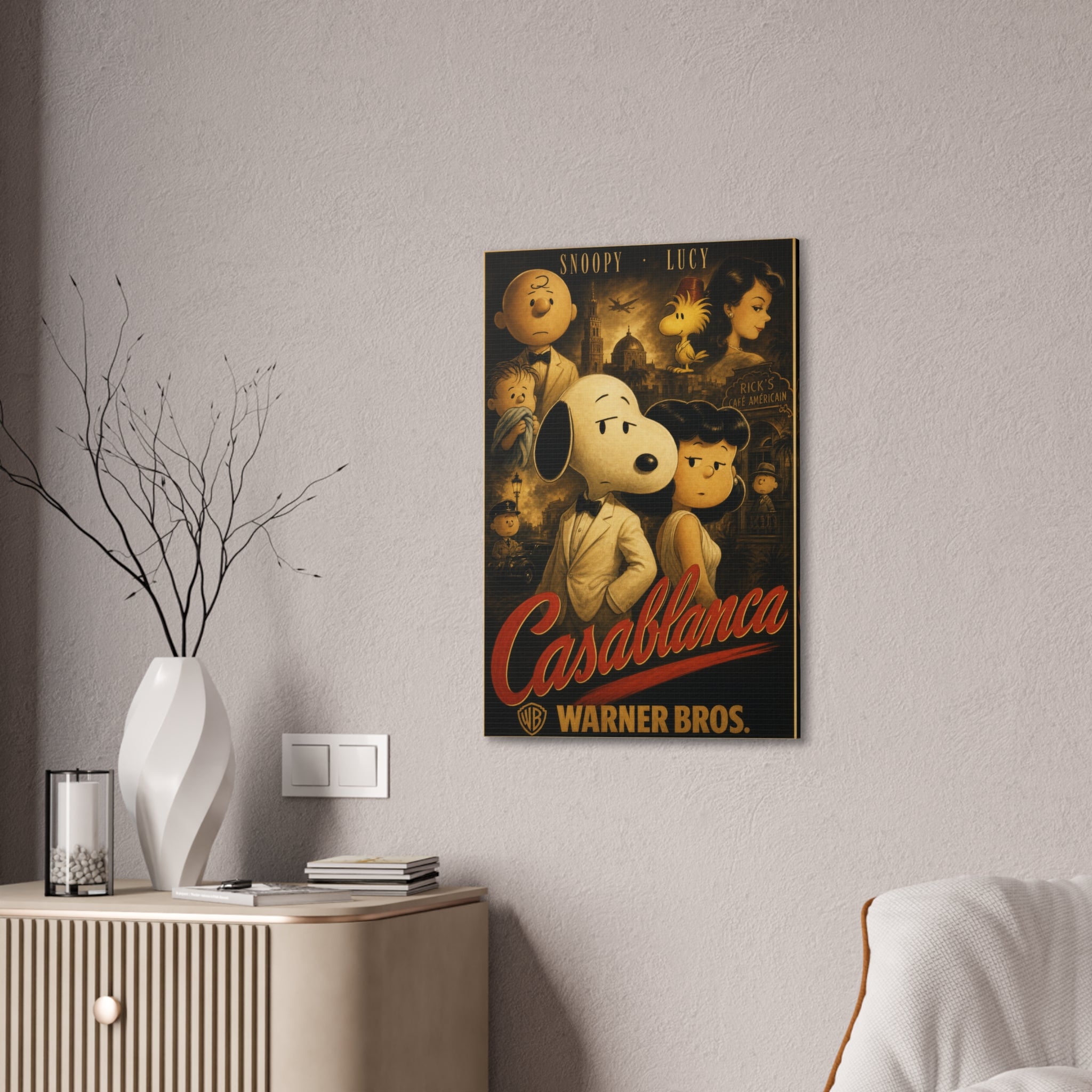 Casablanca Snoopy Lucy Canvas