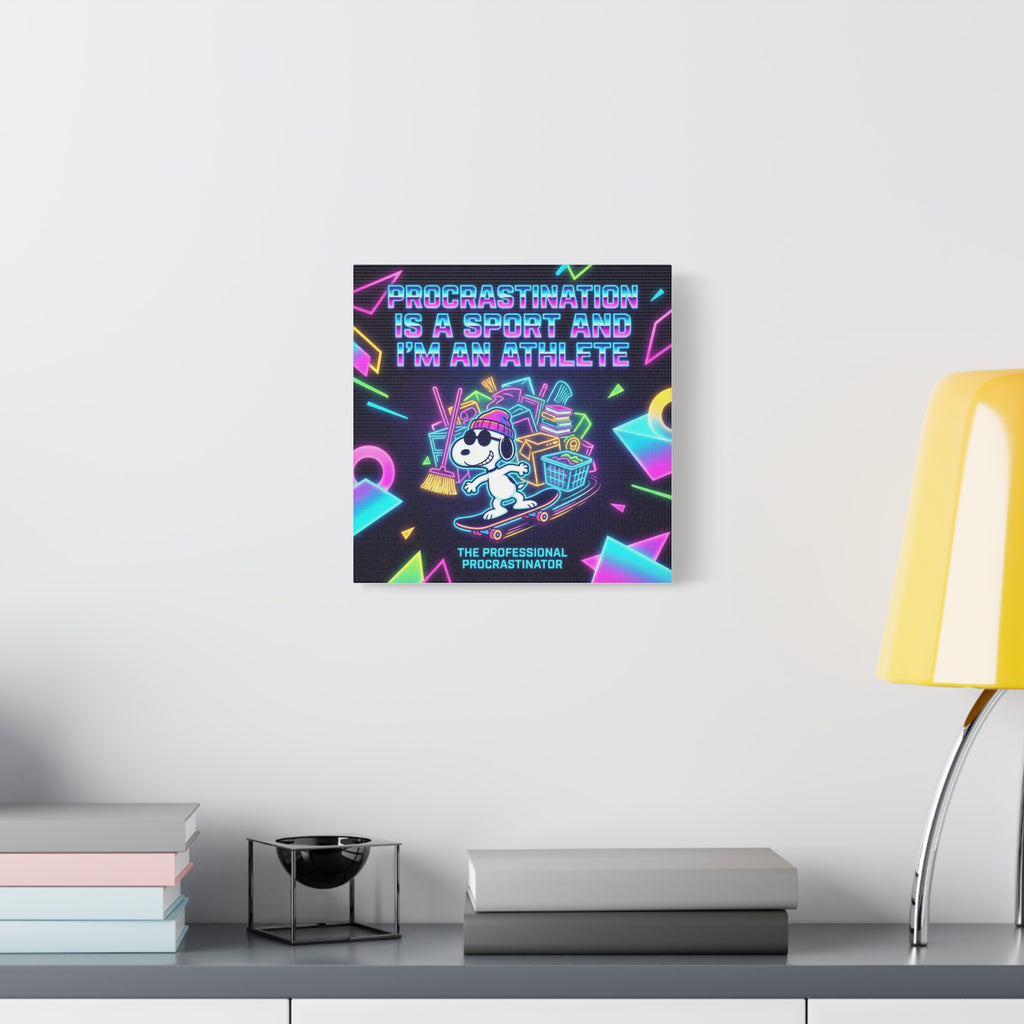 Procrastination Sport Snoopy Canvas