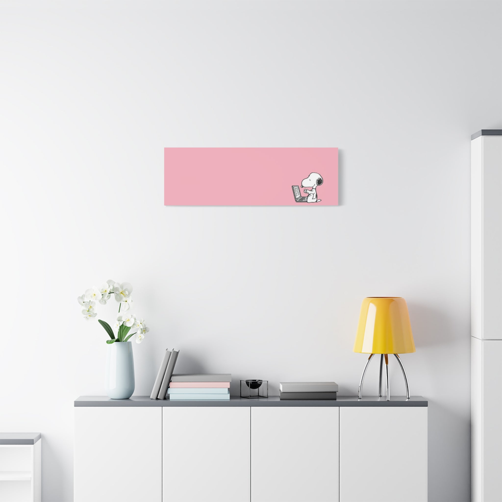 Snoopy on Laptop Canvas