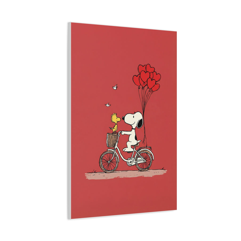 Bicycle Heart Balloons Canvas