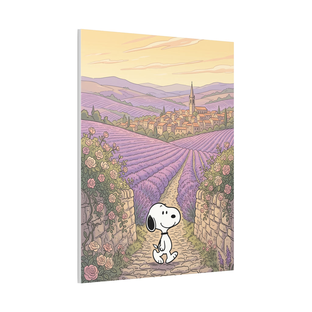 Snoopy in Lavender Fields Canvas