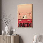 Snoopy Martini Poster Canvas