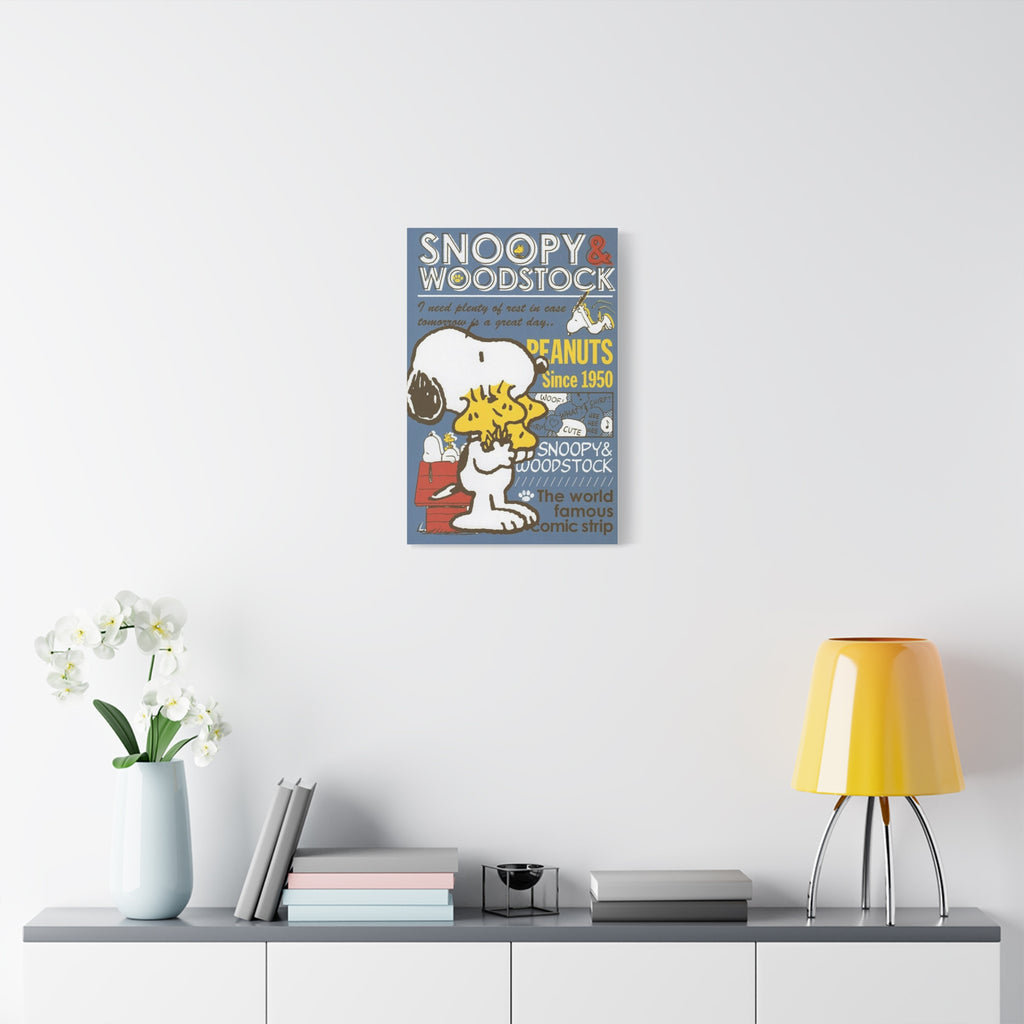 Snoopy Woodstock Poster Canvas