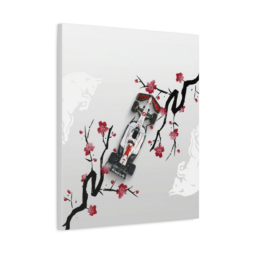 Racing Car Blossom Canvas