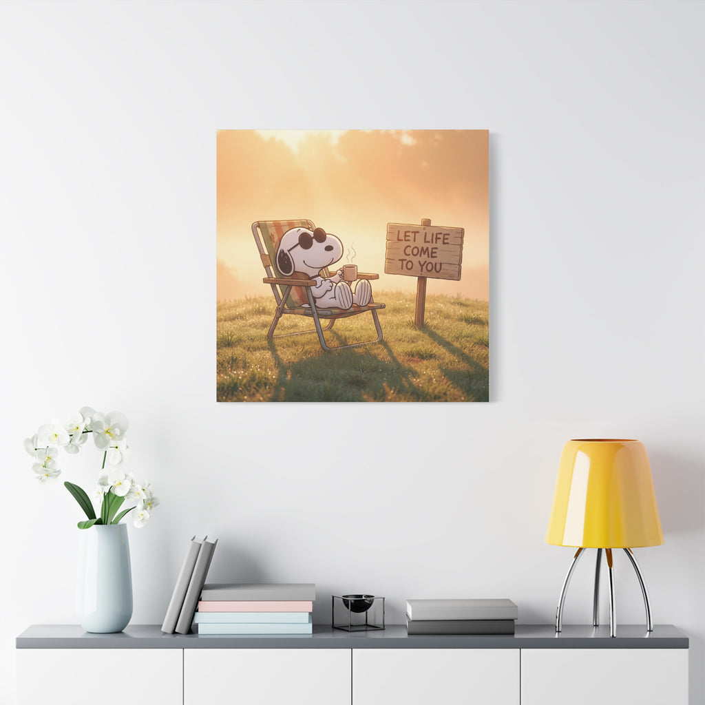 Relaxing Snoopy Canvas