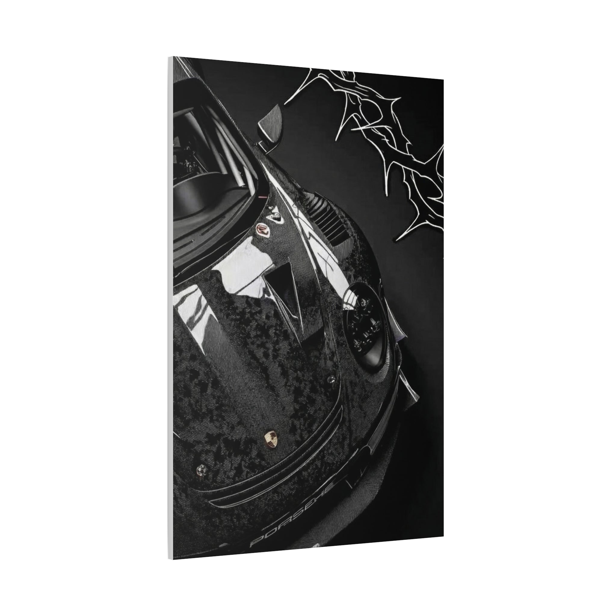 Black Sports Car Canvas