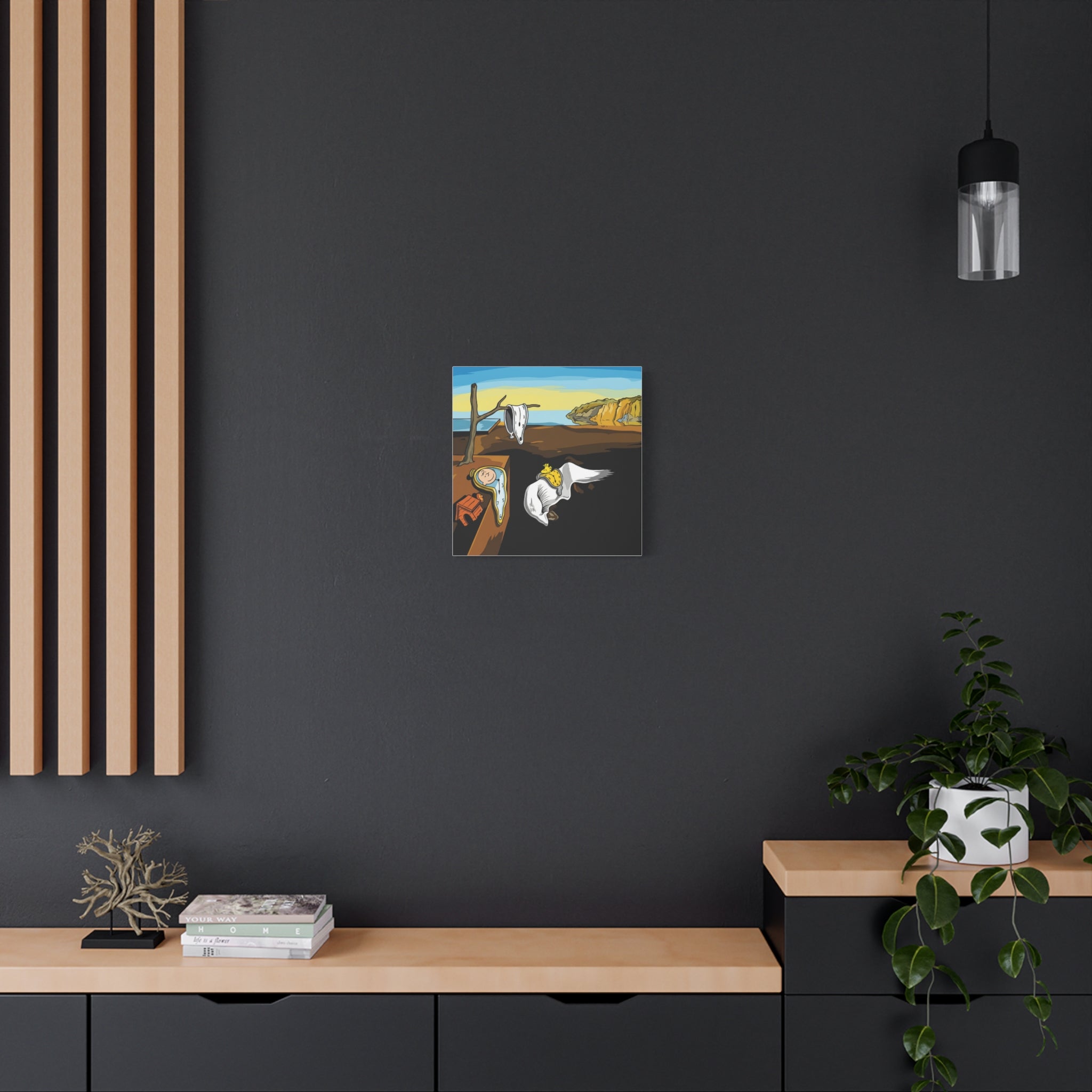 Melting Clocks Snoopy Canvas