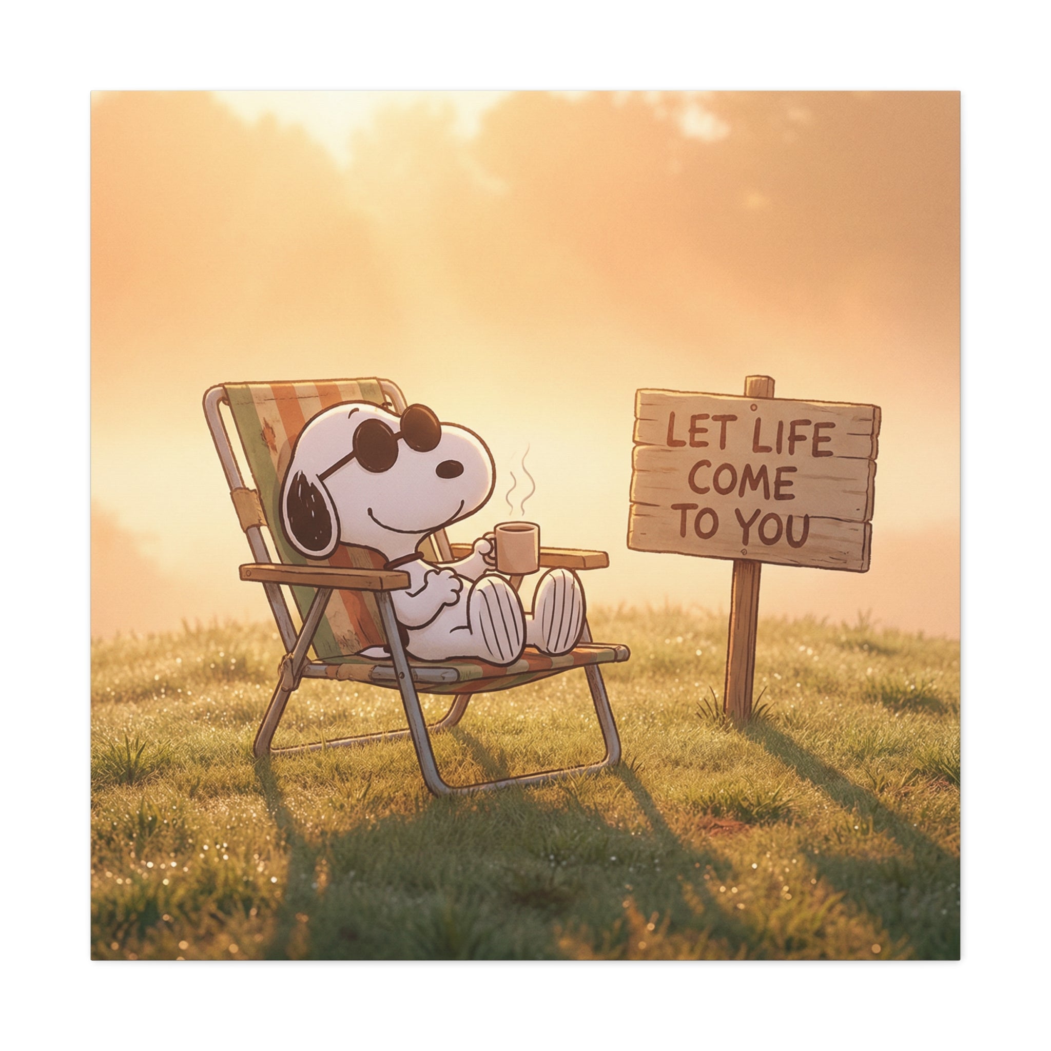Relaxing Snoopy Canvas