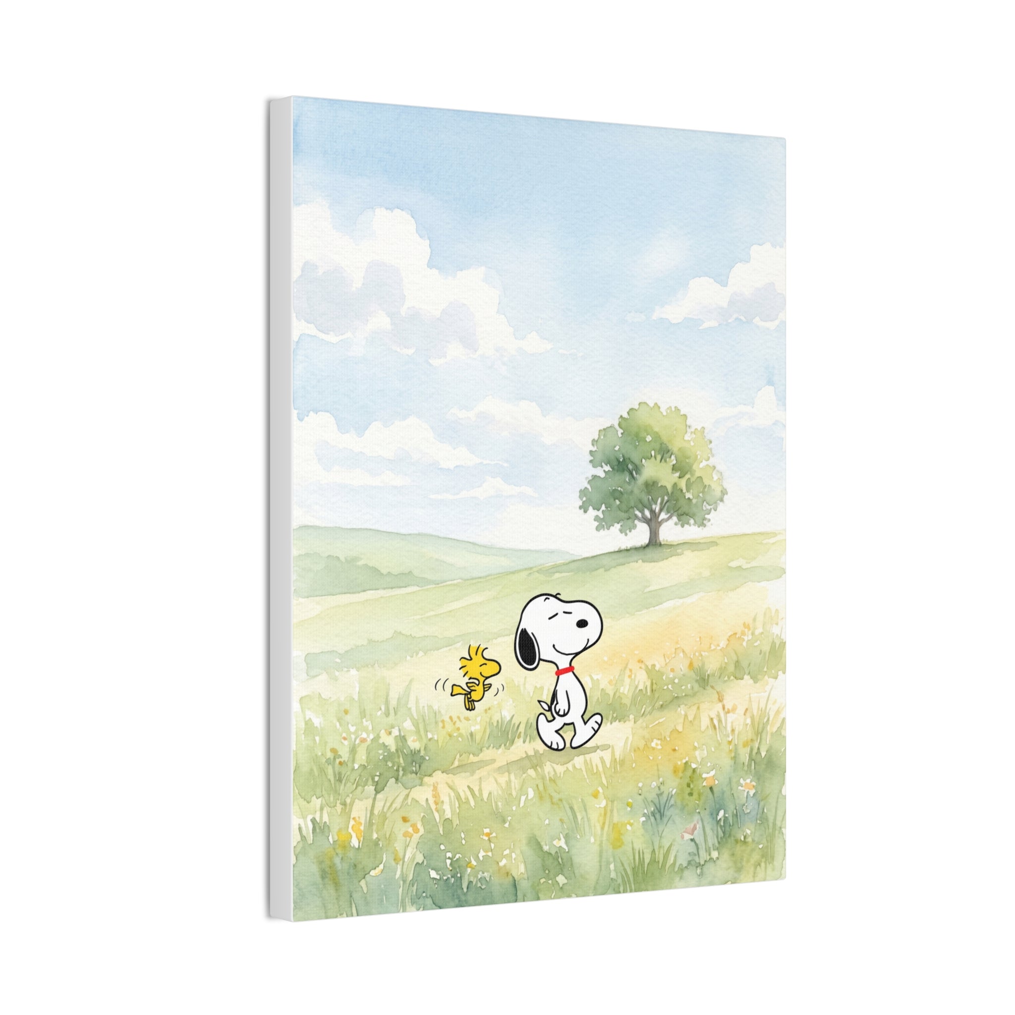 Snoopy and Woodstock Meadow Canvas