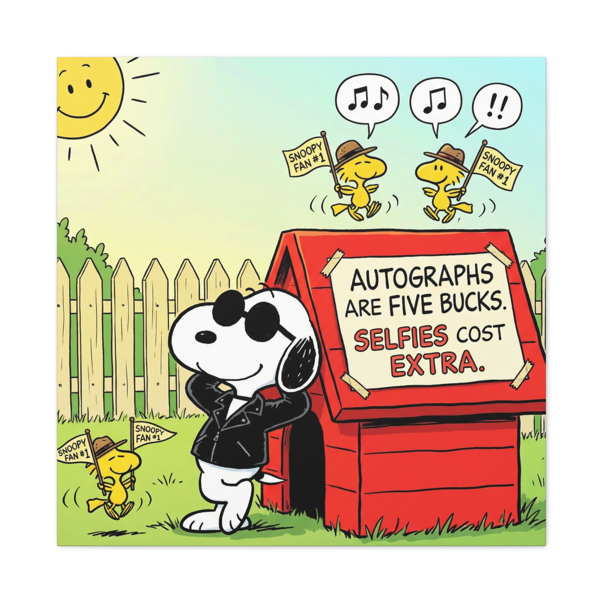 Snoopy Selfies Canvas