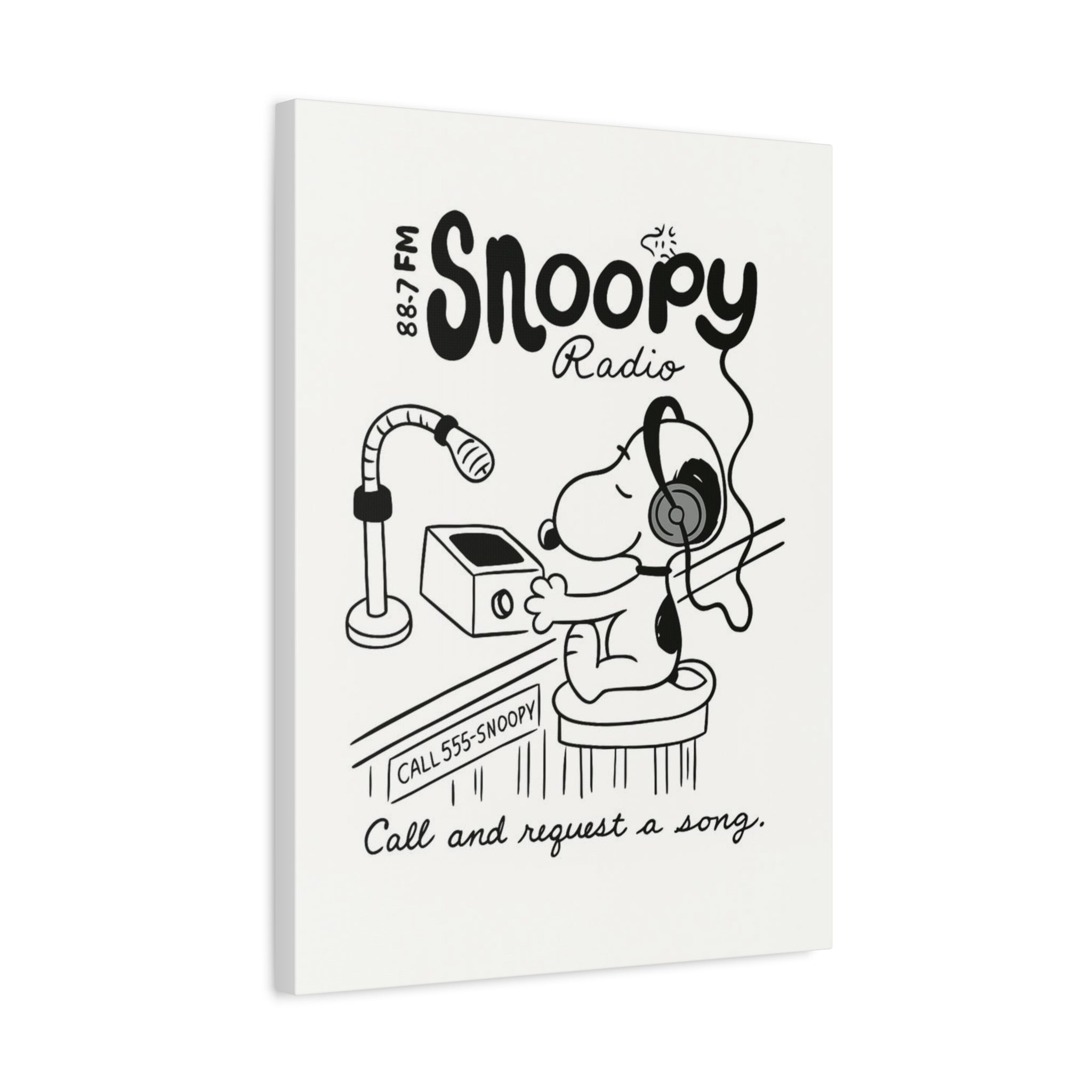 Snoopy Radio Canvas
