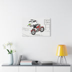 Biker Dog Matte Canvas