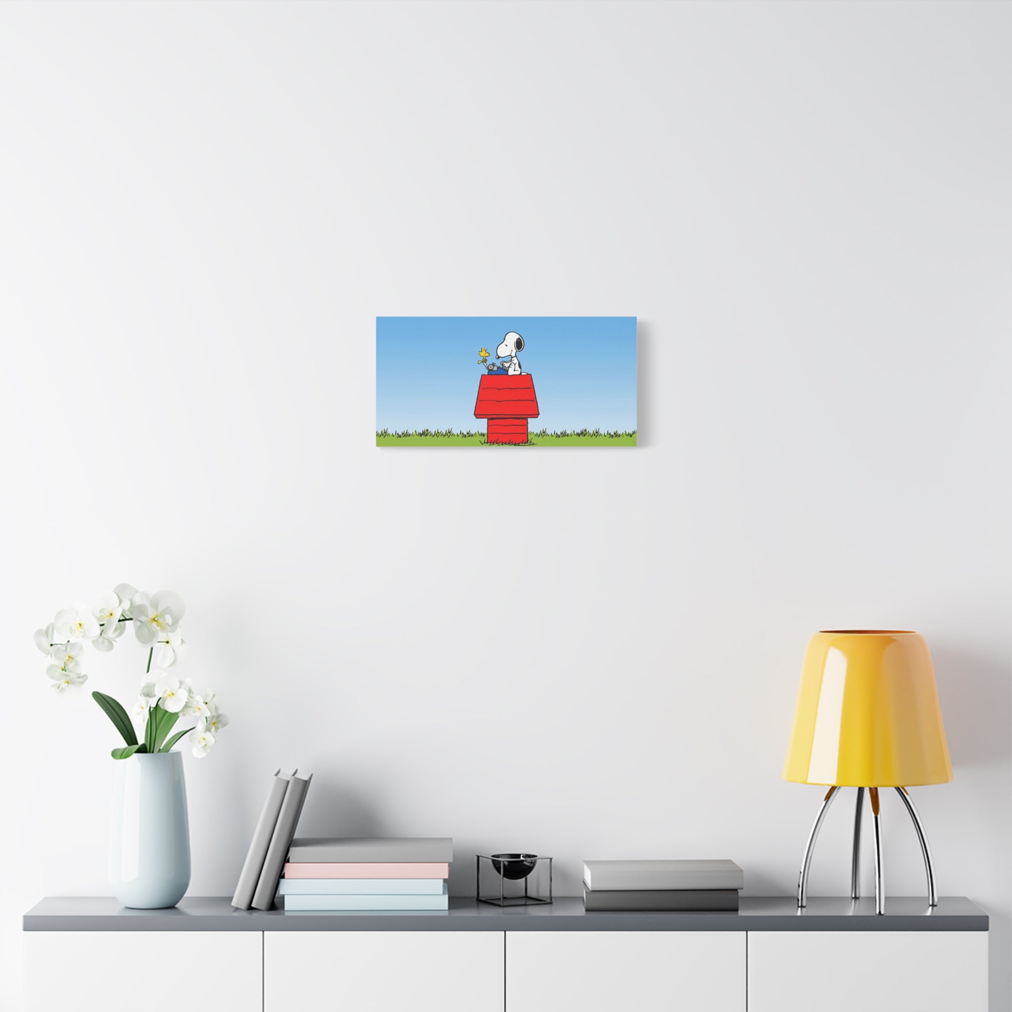Snoopy on Red Doghouse Canvas