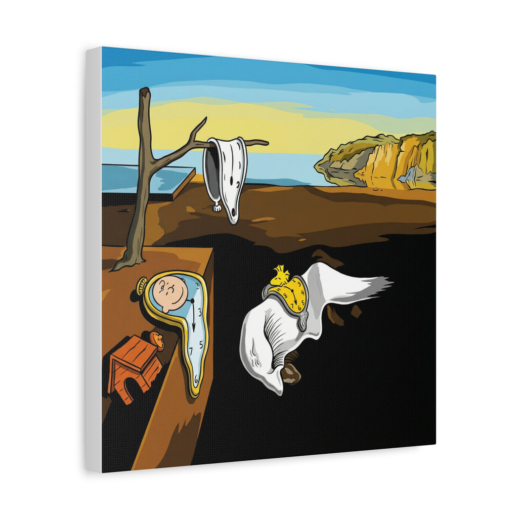 Melting Clocks Snoopy Canvas