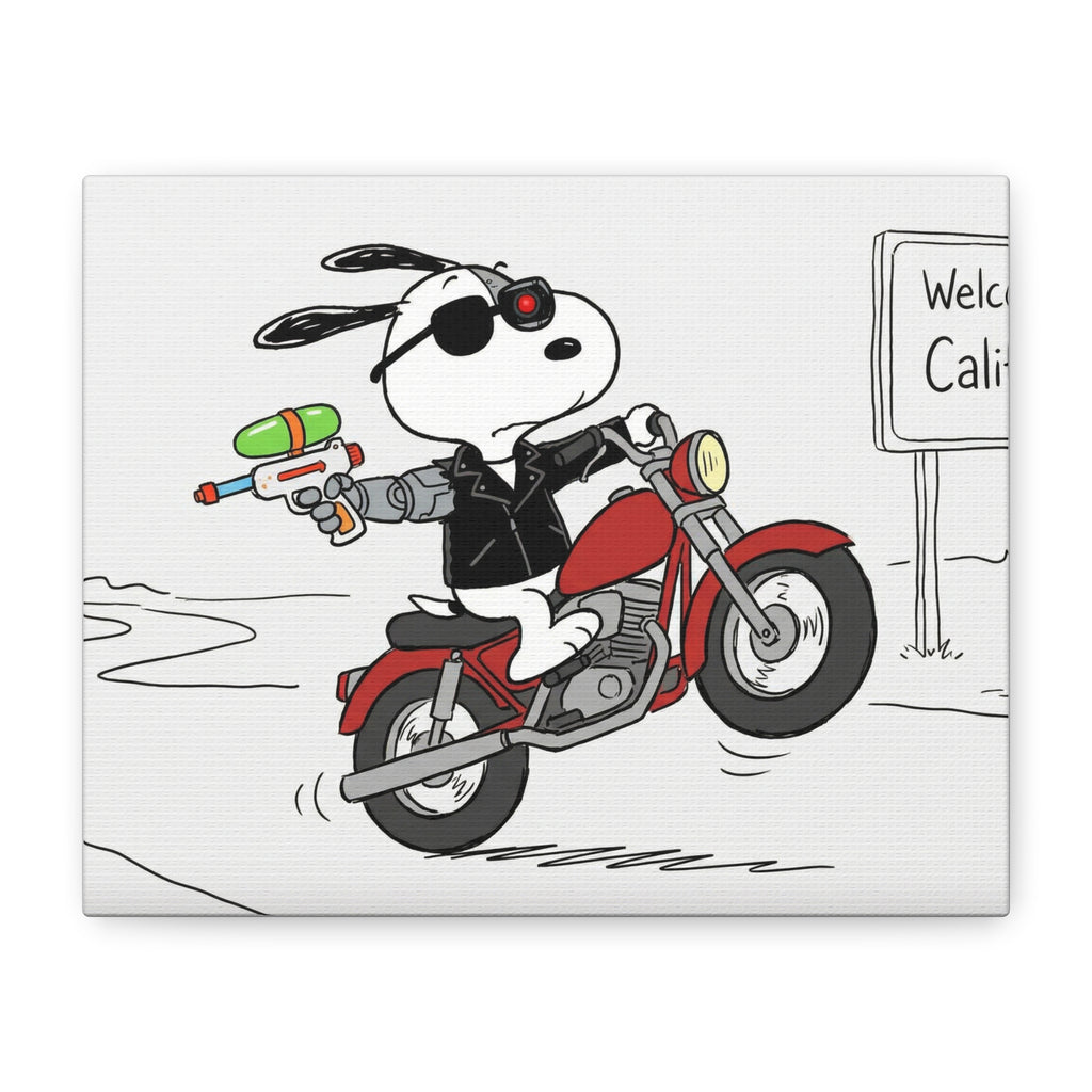 Biker Dog Matte Canvas