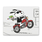 Biker Dog Matte Canvas