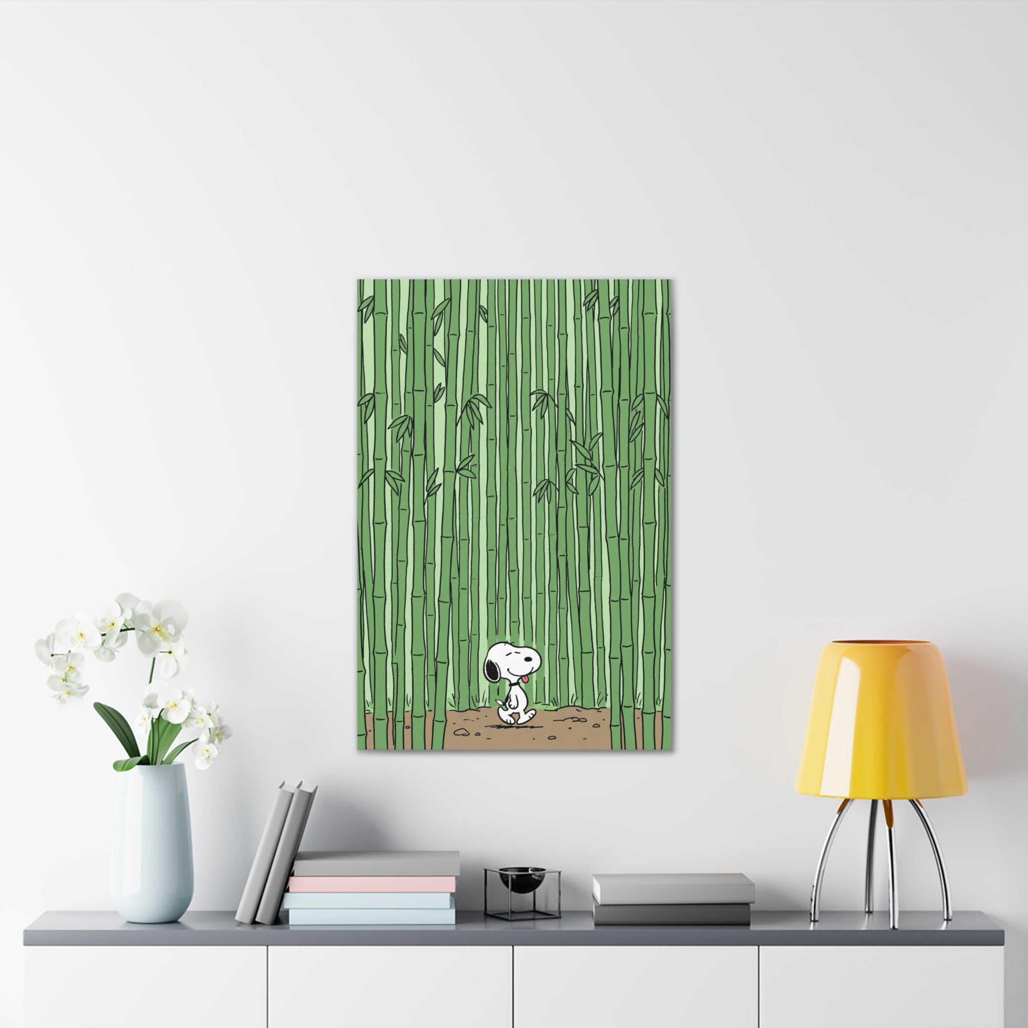 Snoopy in Bamboo Forest Canvas