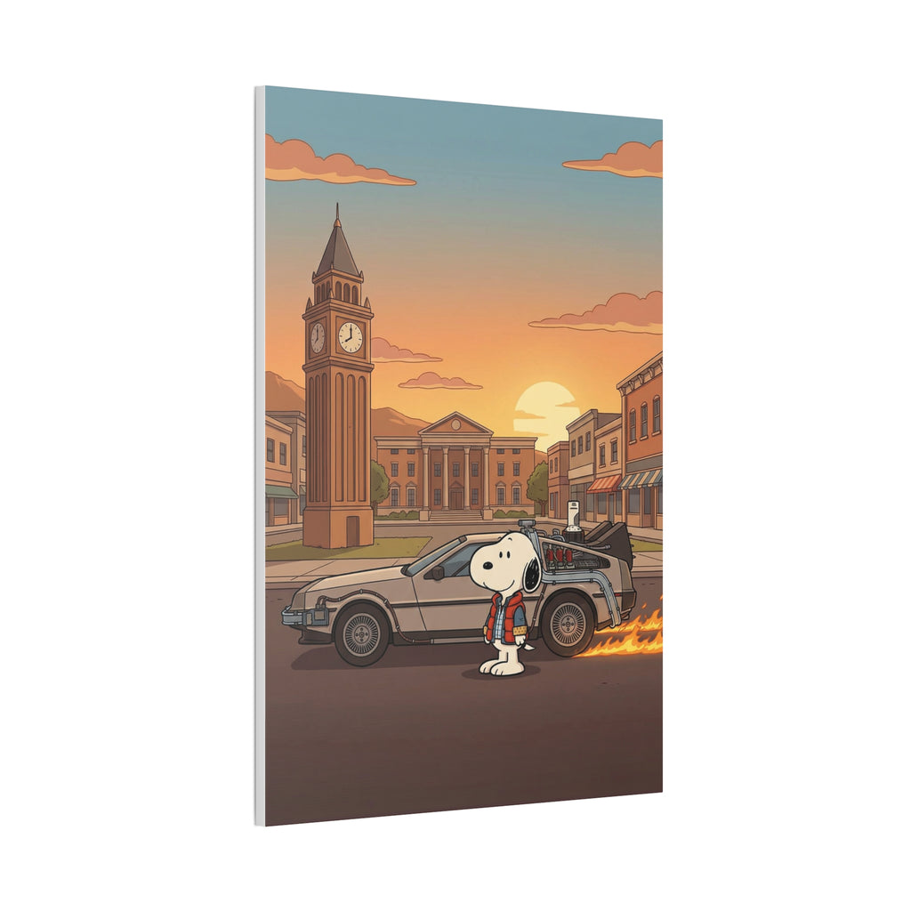 Snoopy DeLorean Canvas