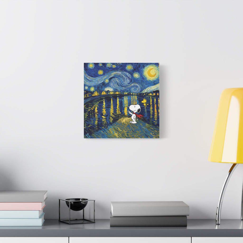 Starry Night Snoopy Canvas