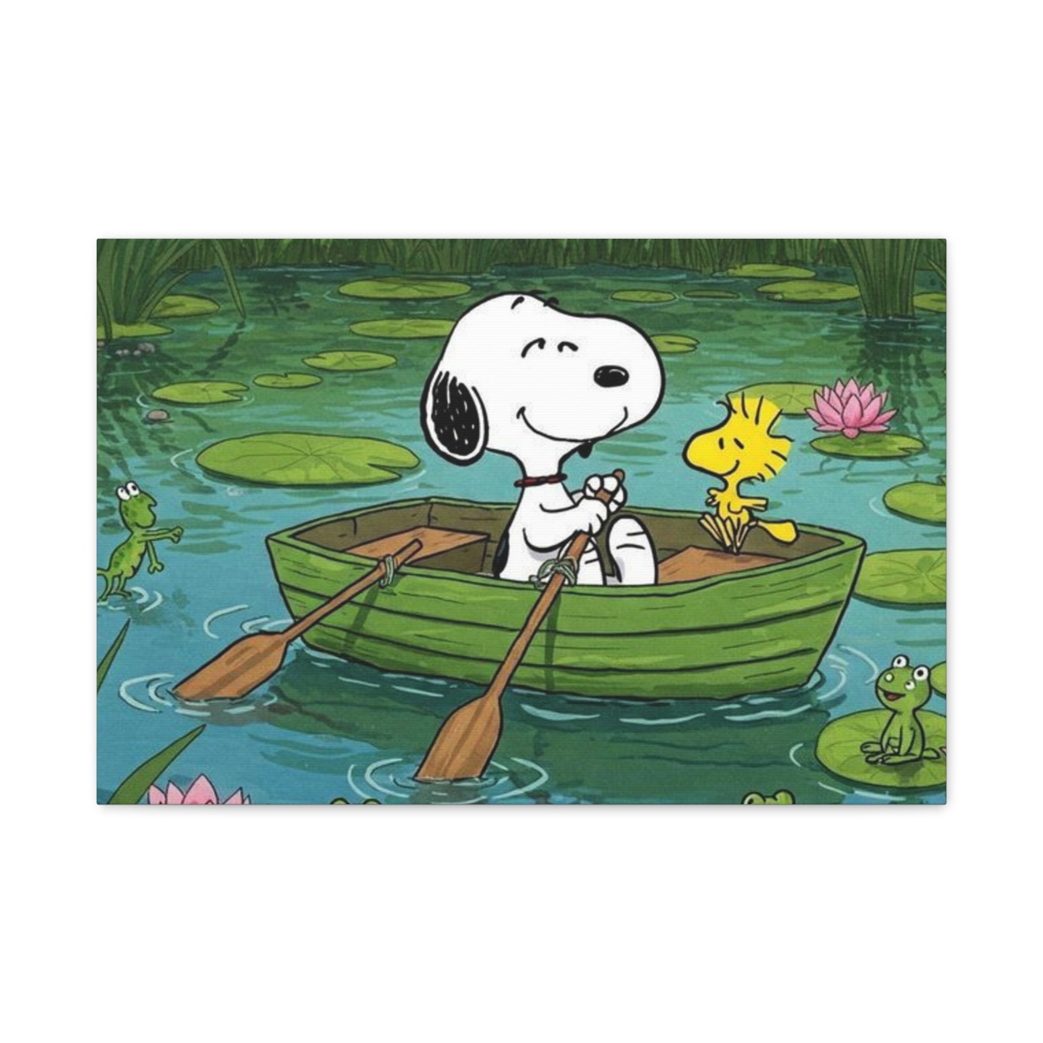Snoopy Rowboat Canvas