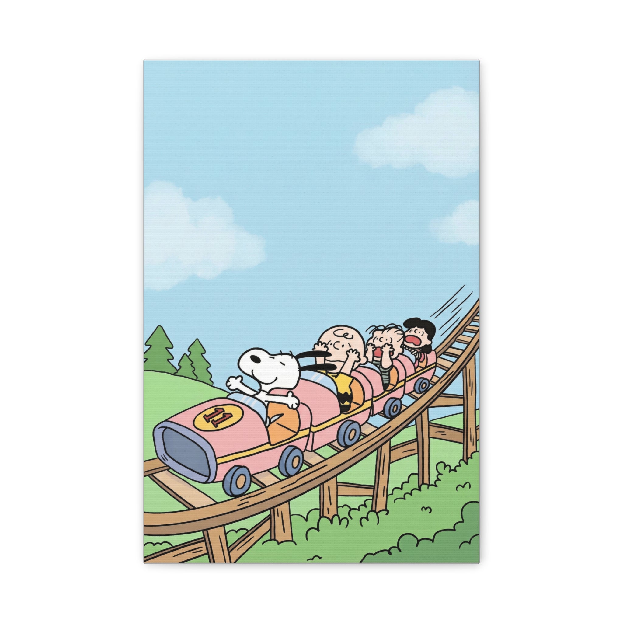 Snoopy Roller Coaster Canvas