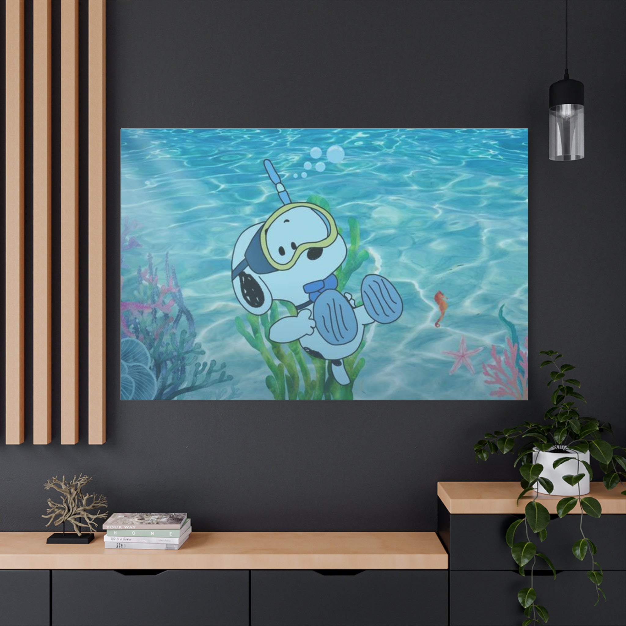 Snoopy Campfire Night Canvas