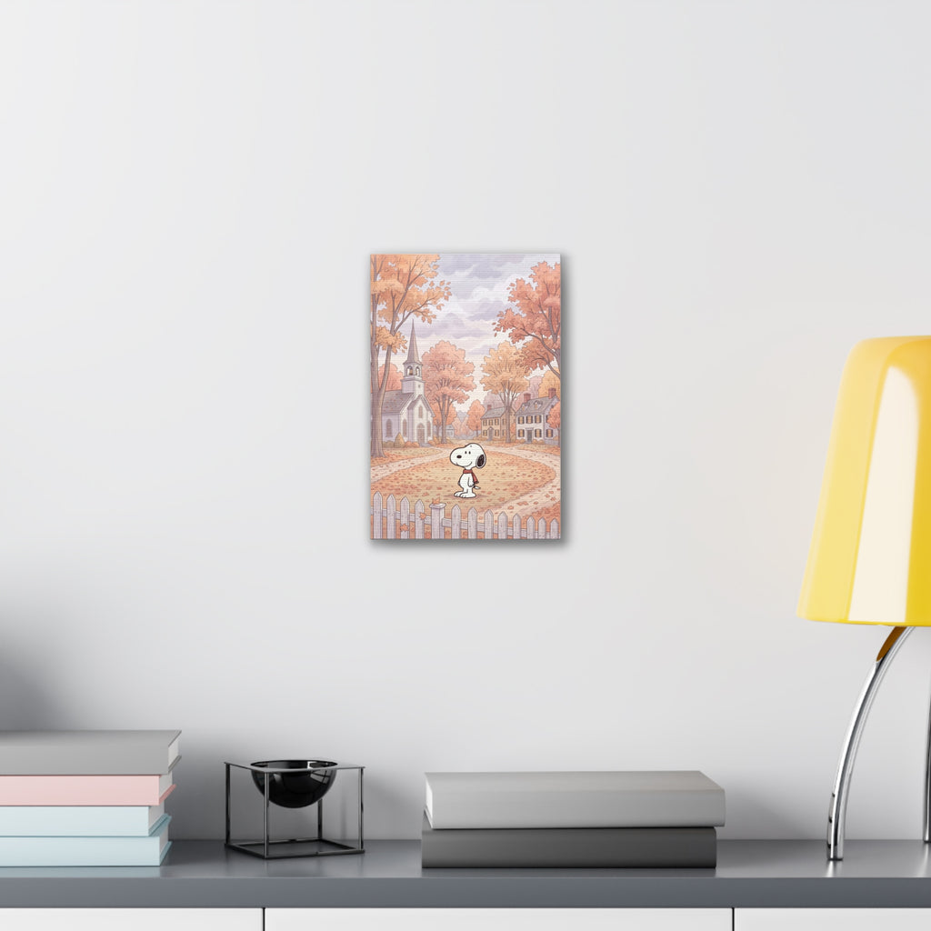 Snoopy Autumn Village Canvas