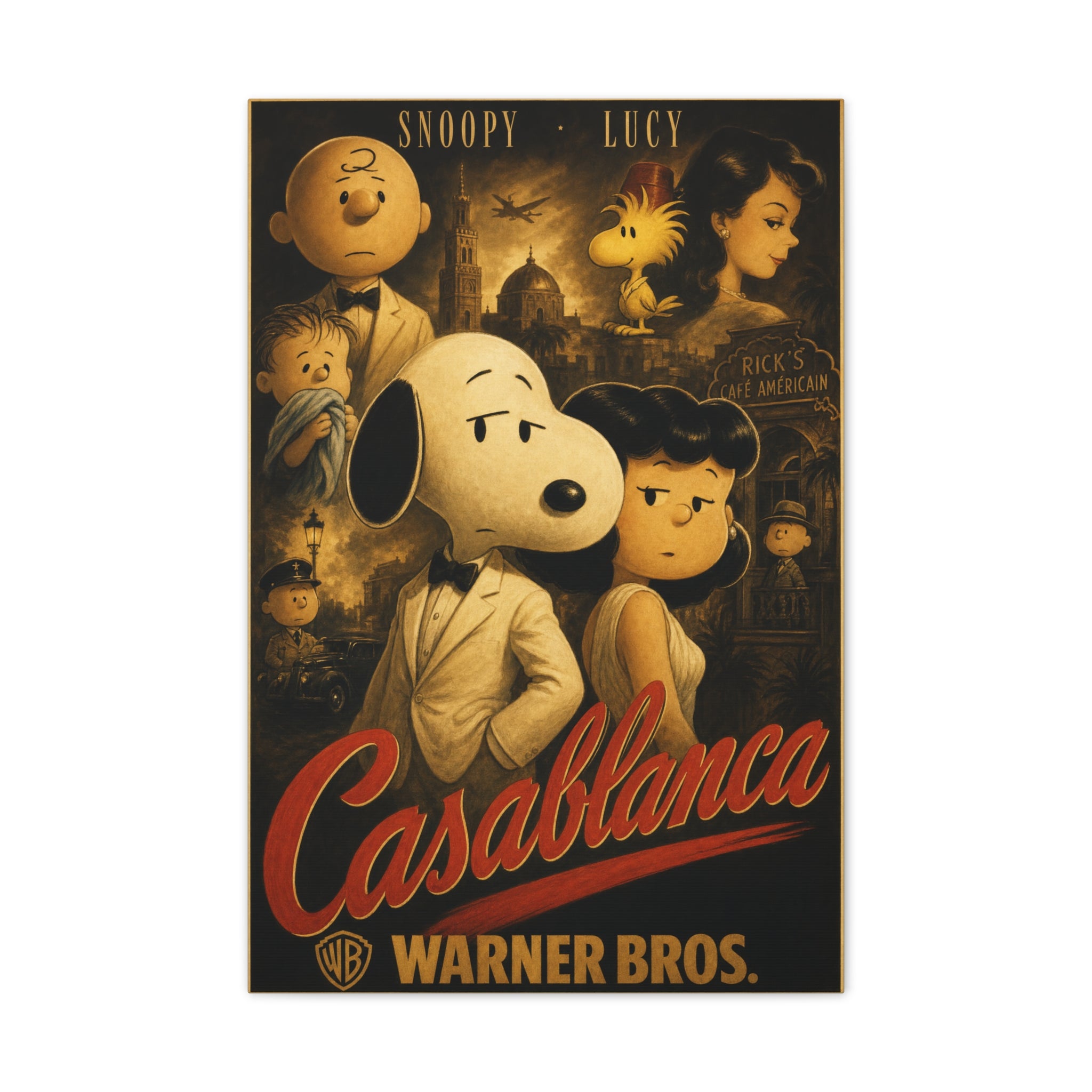 Casablanca Snoopy Lucy Canvas