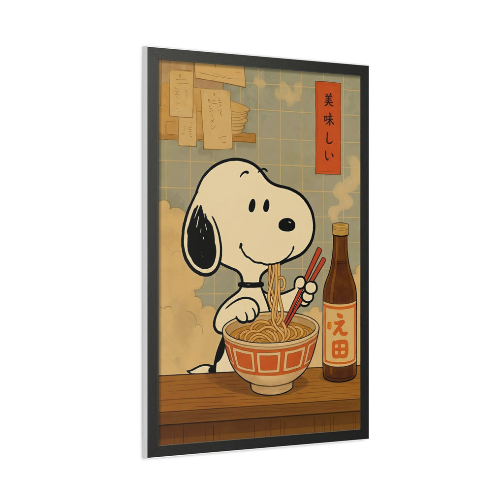 Snoopy Eating Ramen Canvas