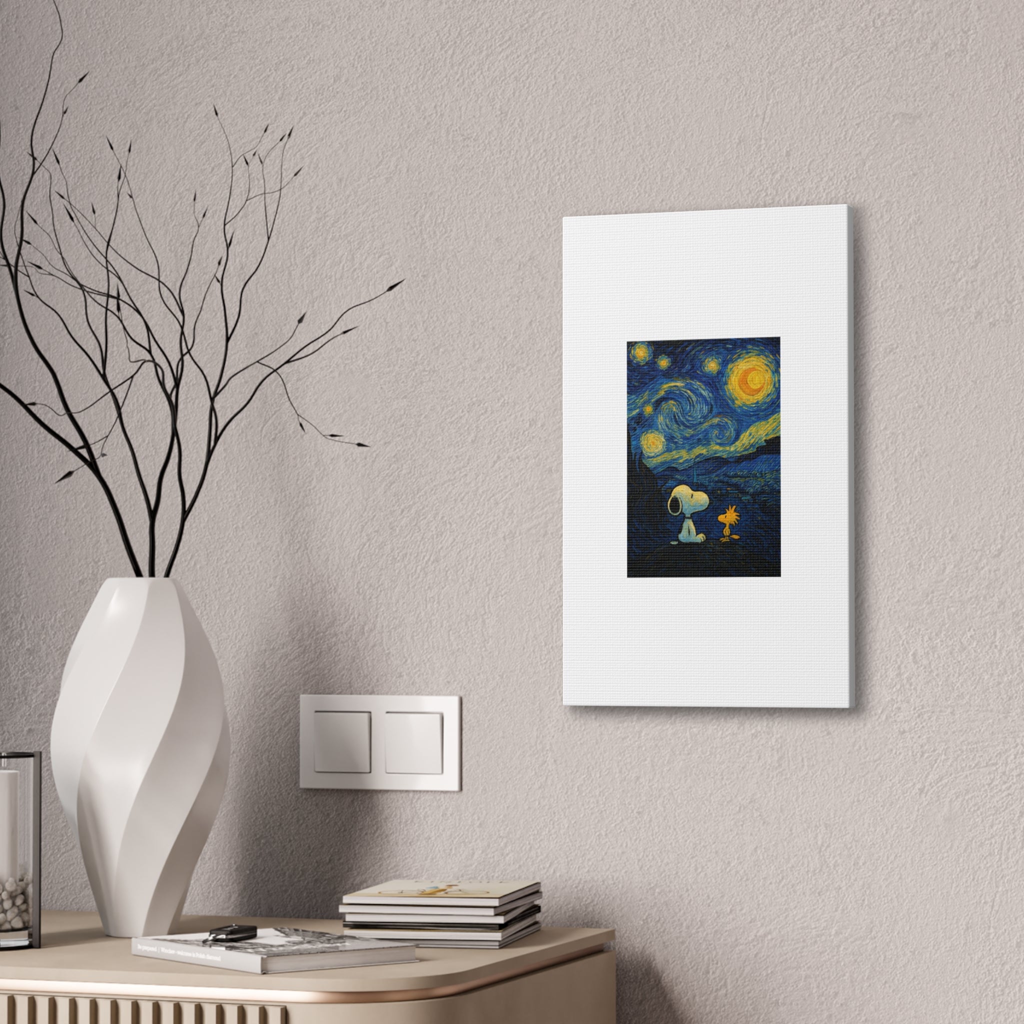 Snoopy Paris Autumn Canvas