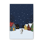 Snoopy Snowy Night Canvas